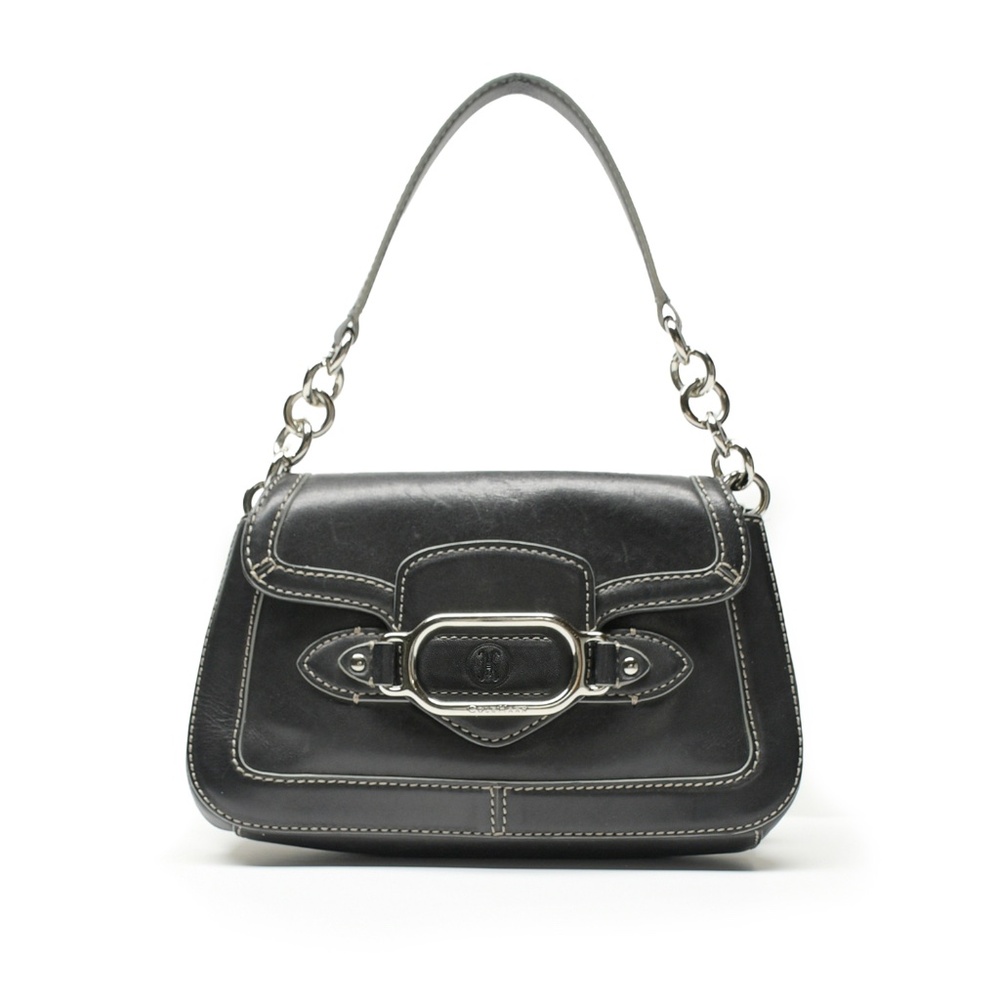 COLE HAAN Trinity Small Leather Single-Strap Bag Polished Chrome Hardware